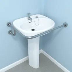 Barra em L para lavatório